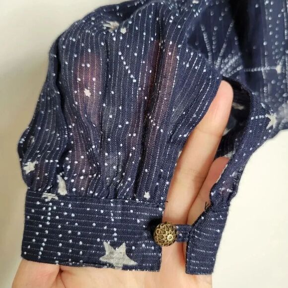 Anthro Floreat Starlit Off Shoulder Star Top - Picture 8 of 13